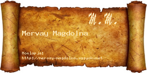 Mervay Magdolna névjegykártya